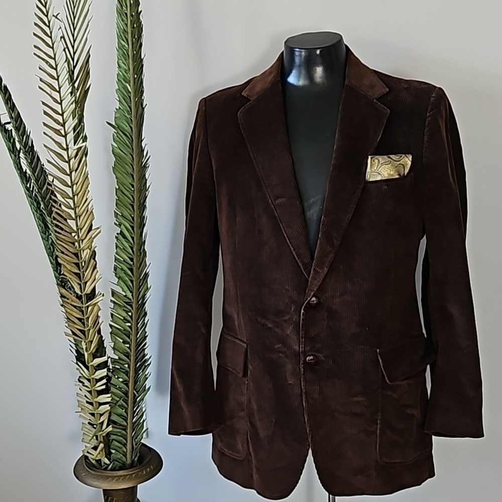 Vintage 911 Collection Chocolate Brown Corduroy Blazer